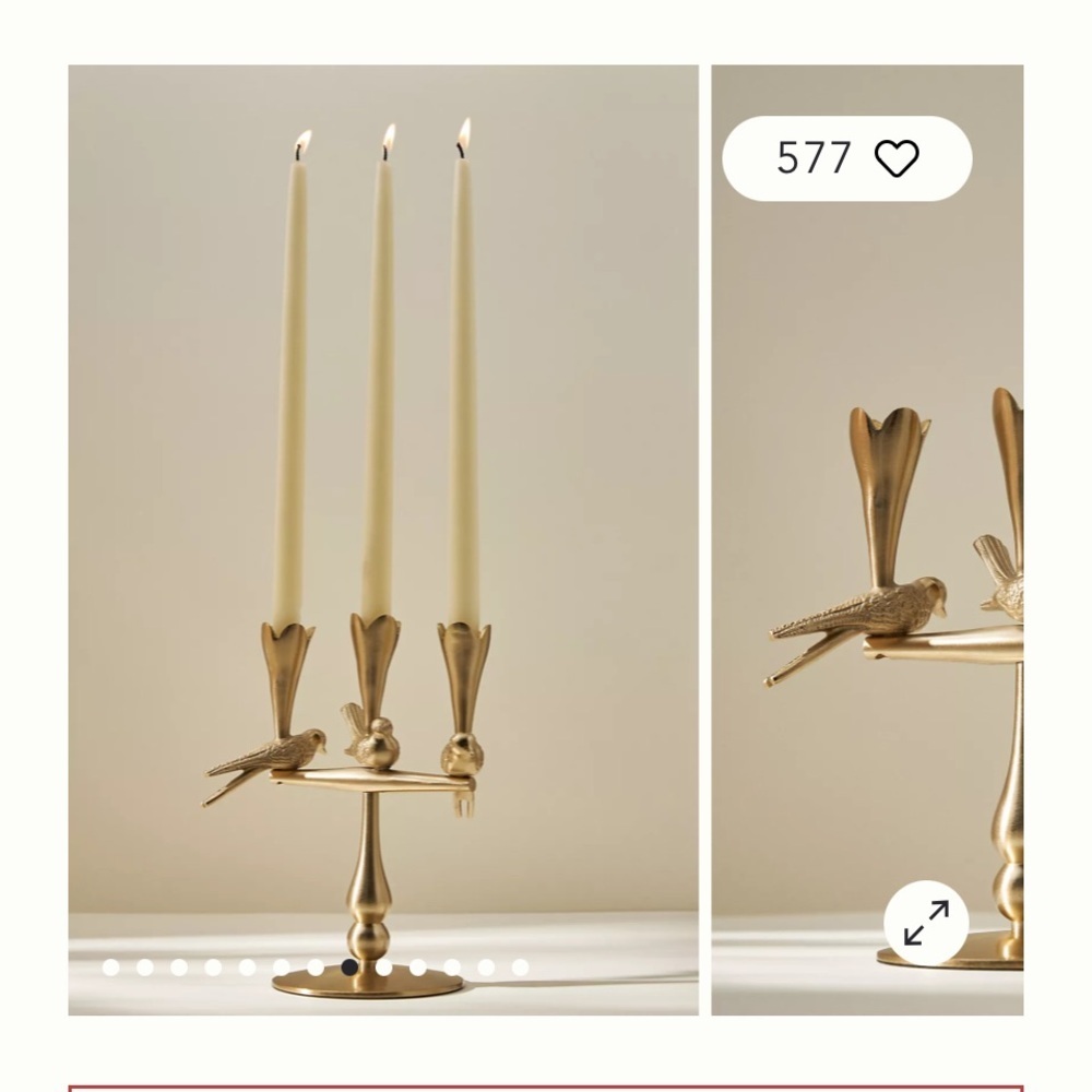Anthropologie Marizia Sparrow Candle Holder - Picture 4 of 6